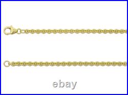 9ct Yellow Gold Cable Jewellery Chain 16/18/20 Necklace Fine Jewellery