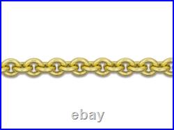 9ct Yellow Gold Cable Jewellery Chain 16/18/20 Necklace Fine Jewellery
