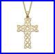 9ct-Yellow-Gold-Celtic-Cross-Pendant-Necklace-18-inch-Chain-01-kxrs