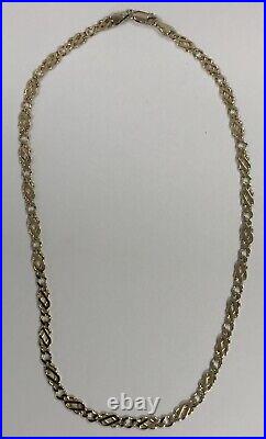 9ct Yellow Gold Celtic Knot Design Link Necklace 16
