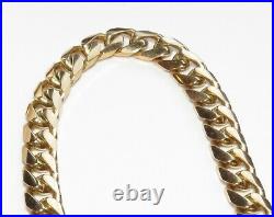 9ct Yellow Gold Cuban Link Bracelet 8.25 inch