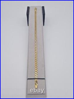 9ct Yellow Gold Curb Bracele 8 Inches 4.35 mm 3.7 Grams Fully Hallmarked
