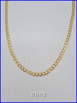9ct Yellow Gold Curb Chain 18 4.4mm Fully Hallmarked