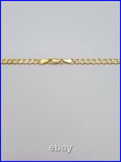 9ct Yellow Gold Curb Chain 18 4.4mm Fully Hallmarked