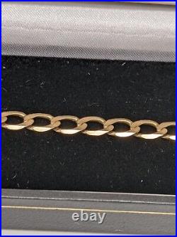 9ct Yellow Gold Curb Chain Bracelet