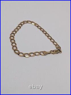 9ct Yellow Gold Curb Chain Bracelet