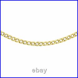 9ct Yellow Gold Curb Chain Necklace for Women Size 18 with Lobster Clasp Gift