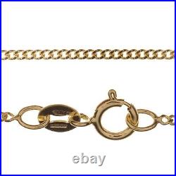 9ct Yellow Gold Curb Link Chain Necklace 1.2mm 9 Carat Choose your size