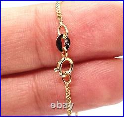 9ct Yellow Gold Curb Link Chain Necklace 1.2mm 9 Carat Choose your size