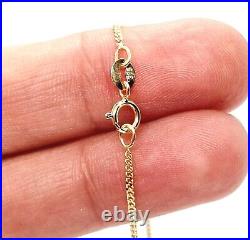 9ct Yellow Gold Curb Link Chain Necklace 1.2mm 9 Carat Choose your size