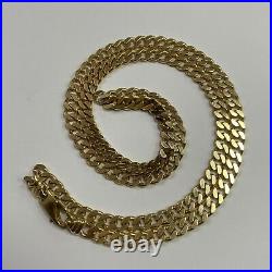 9ct Yellow Gold Curb Link Necklace 21.4g 20 Long