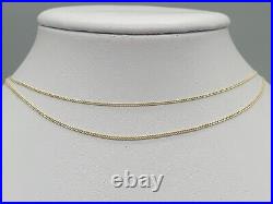 9ct Yellow Gold Diamond Cut Curb Chain 0.7mm -1.2mm 9K 375 14 to 22 Necklace