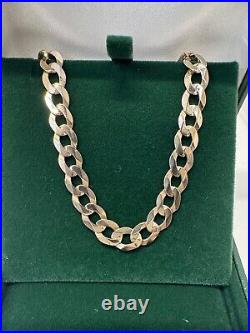 9ct Yellow Gold Diamond Cut Curb Chain (24.5 inch / 62.23cm) 27.4 grams