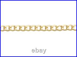 9ct Yellow Gold Diamond Cut Flat Hollow Curb Chain 16/40cm-20/50cm Hallmarked