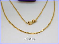 9ct Yellow Gold Essential Curb Link Chain Necklace 45cm 18 Length Vintage