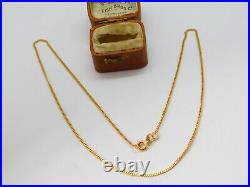 9ct Yellow Gold Essential Curb Link Chain Necklace 45cm 18 Length Vintage