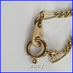 9ct Yellow Gold Figaro 16 Chain Necklace 3.14g Hallmarked 375 9k U67b