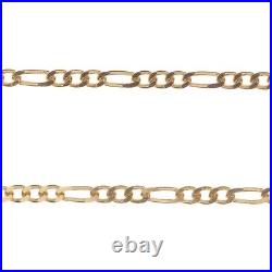 9ct Yellow Gold Fine Figaro Chain Jewellery Necklace Various sizes available