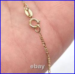 9ct Yellow Gold Fine Figaro Chain Jewellery Necklace Various sizes available