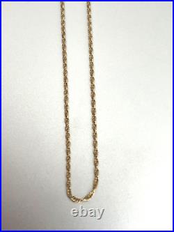 9ct Yellow Gold Fine Rope Chain Necklace 18 Inches Hallmarked