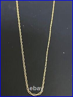 9ct Yellow Gold Fine Rope Chain Necklace 18 Inches Hallmarked