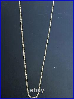 9ct Yellow Gold Fine Rope Chain Necklace 18 Inches Hallmarked