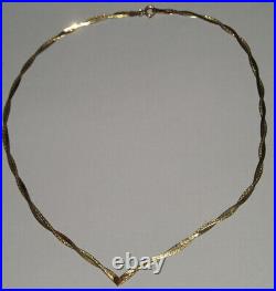 9ct Yellow Gold Flat Chain Necklace