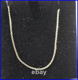 9ct Yellow Gold Flat Diamond Cut Curb Chain 17 inch