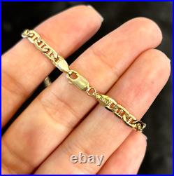 9ct Yellow Gold Hollow Anchor Chain Hallmarked 9k Yellow Gold Womens Chain 18