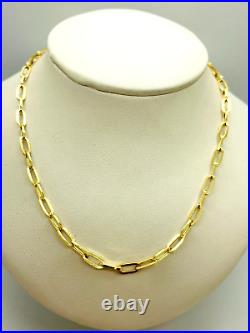 9ct Yellow Gold Hollow Paperclip Style Chain 3.3mm 18 CHEAPEST ON EBAY