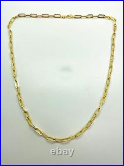 9ct Yellow Gold Hollow Paperclip Style Chain 3.7mm 18 CHEAPEST ON EBAY