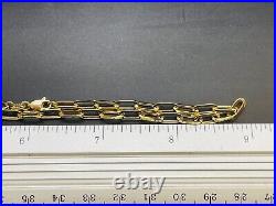 9ct Yellow Gold Hollow Paperclip Style Chain 3.7mm 18 CHEAPEST ON EBAY