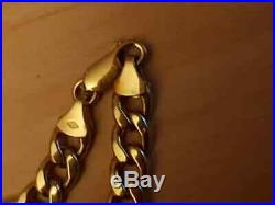 9ct Yellow Gold Men/ Women Heavy Wide Figaro Chain 20
