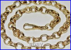 9ct Yellow Gold On Silver 20 Inch Oval Link Solid Belcher Chain