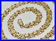 9ct-Yellow-Gold-On-Silver-26-Inch-Flat-Byzantine-Link-Chain-Mens-Ladies-01-go