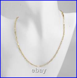 9ct Yellow Gold Paperclip Chain Oval 2mm Link 16 18 20 22 24 UK Hallmarked