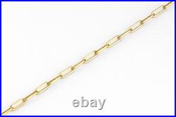 9ct Yellow Gold Paperclip Chain Oval 2mm Link 16 18 20 22 24 UK Hallmarked