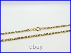 9ct Yellow Gold Popcorn Chain Necklace 16 Vintage c1970