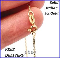 9ct Yellow Gold Prince of Wales Twisted Necklace Chain 1.2mm Hallmarked