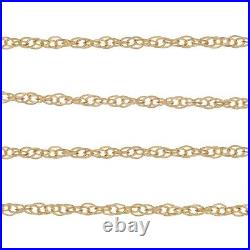 9ct Yellow Gold Prince of Wales Twisted Necklace Chain 1.2mm Hallmarked