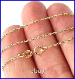 9ct Yellow Gold Prince of Wales Twisted Necklace Chain 1.2mm Hallmarked