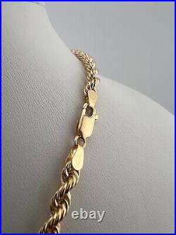 9ct Yellow Gold Rope Chain 4.5mm Wide 16 18 20 22 24 28 30 Boxed