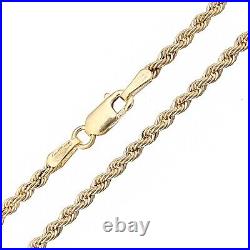 9ct Yellow Gold Rope Chain Necklace By Citerna