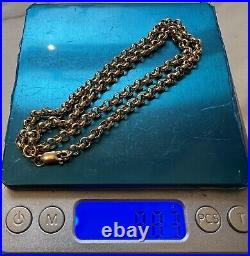 9ct Yellow Gold Round Belcher Chain 18 Made In Italy. 9.8 Grams