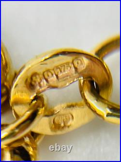 9ct Yellow Gold Round T-Bar Belcher Chain 4.6mm 18-19