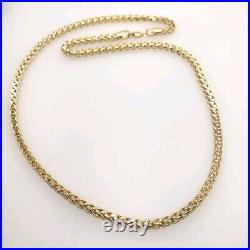 9ct Yellow Gold Round Wheat Link Chain