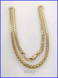 9ct Yellow Gold Round Wheat Link Chain