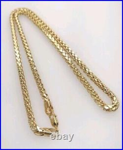 9ct Yellow Gold Round Wheat Link Chain