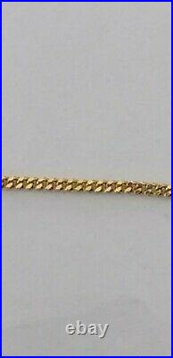 9ct Yellow Gold Simulated Pendant On A 9ct Gold Chain
