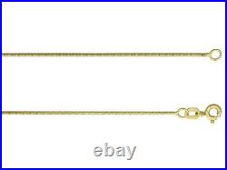 9ct Yellow Gold Snake Chain 16/ 40cm 18/45cm Gold Necklace SOLID GOLD SNAKE